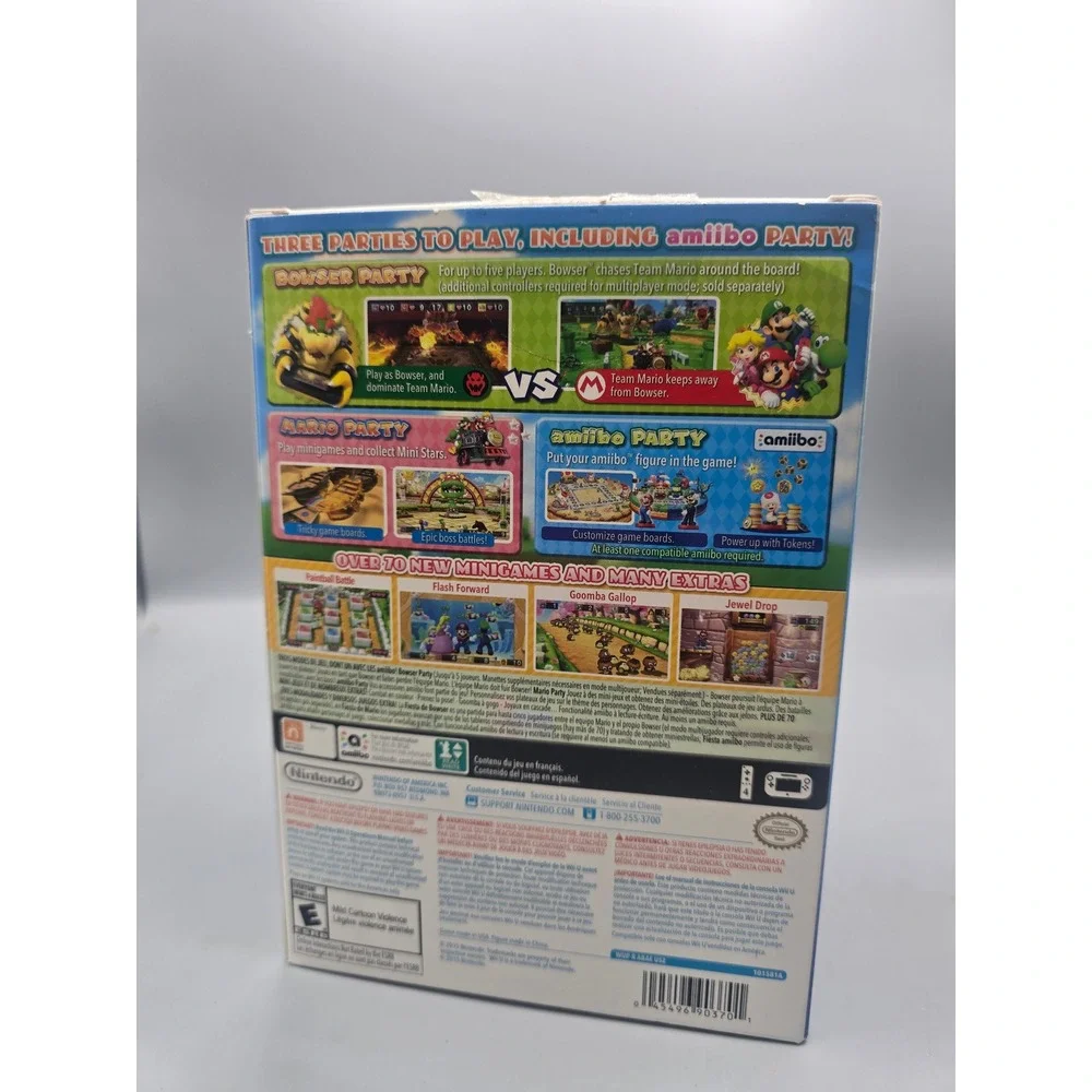 Mario Party 10 Nintendo Wii U Game with Mario Amiibo Bundle and Box